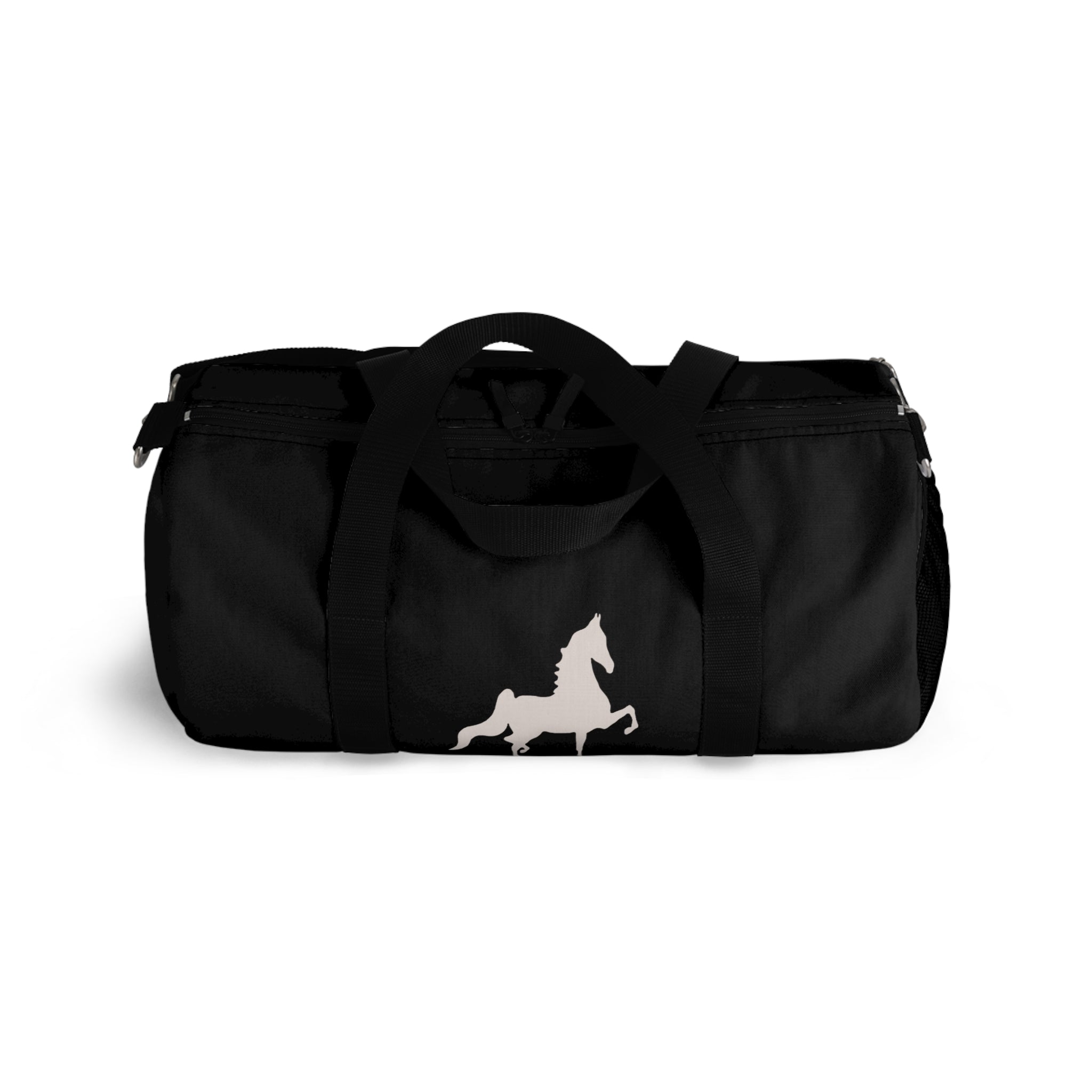 Saddlebred Print Black Duffel Bag