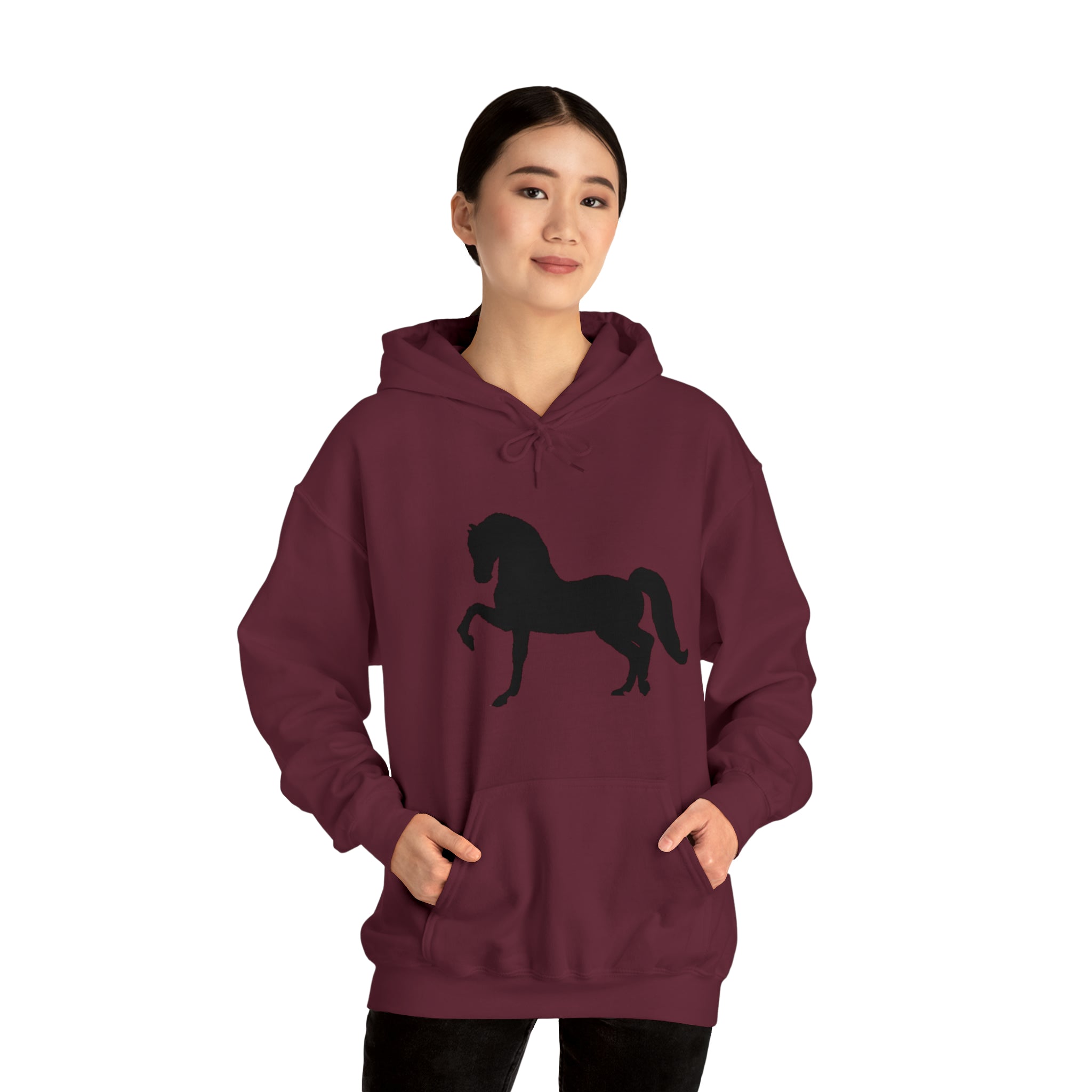 Unisex Heavy Blend™ Hooded Sweatshirt Morgan Horse front Print