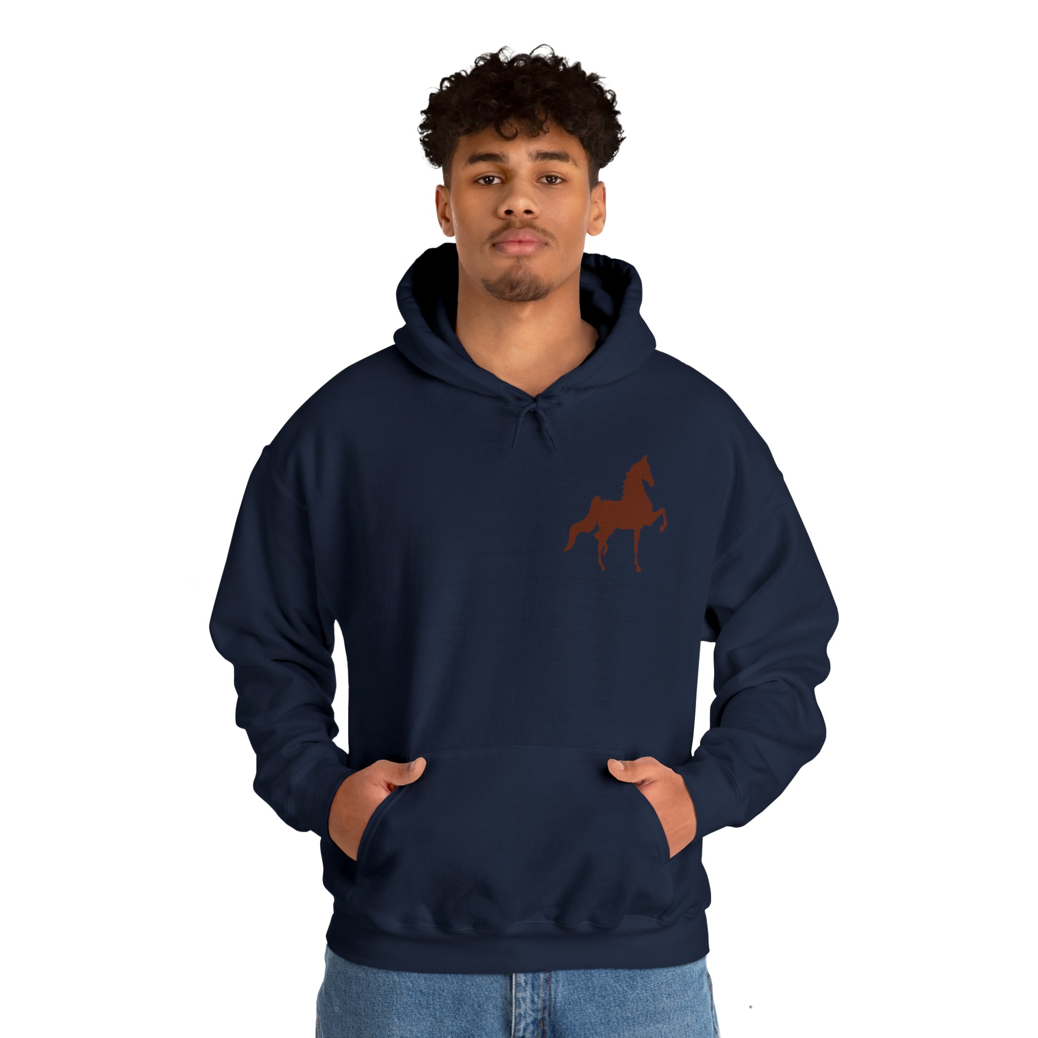 Unisex Heavy Blend™ Hooded Sweatshirt Front and Back Saddlebred Print