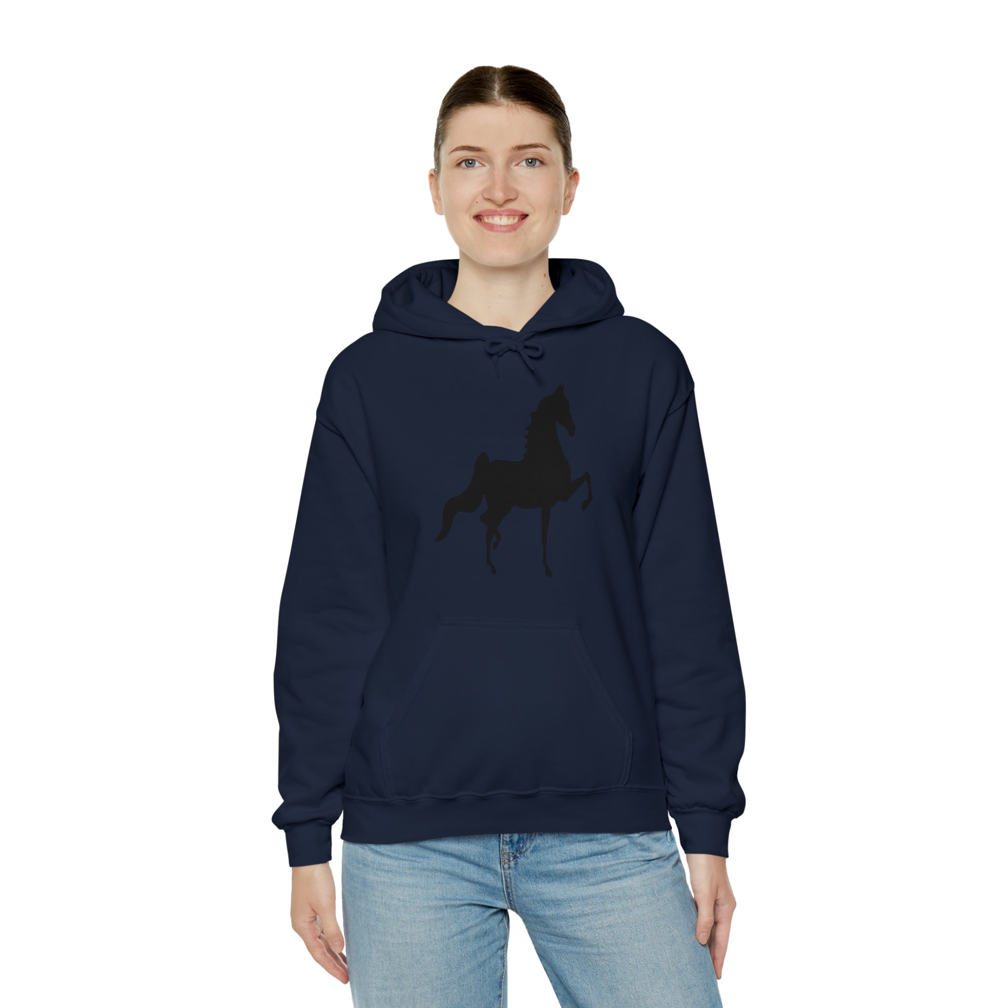 Unisex Heavy Blend™ Hooded Sweatshirt Front Print Saddlebred