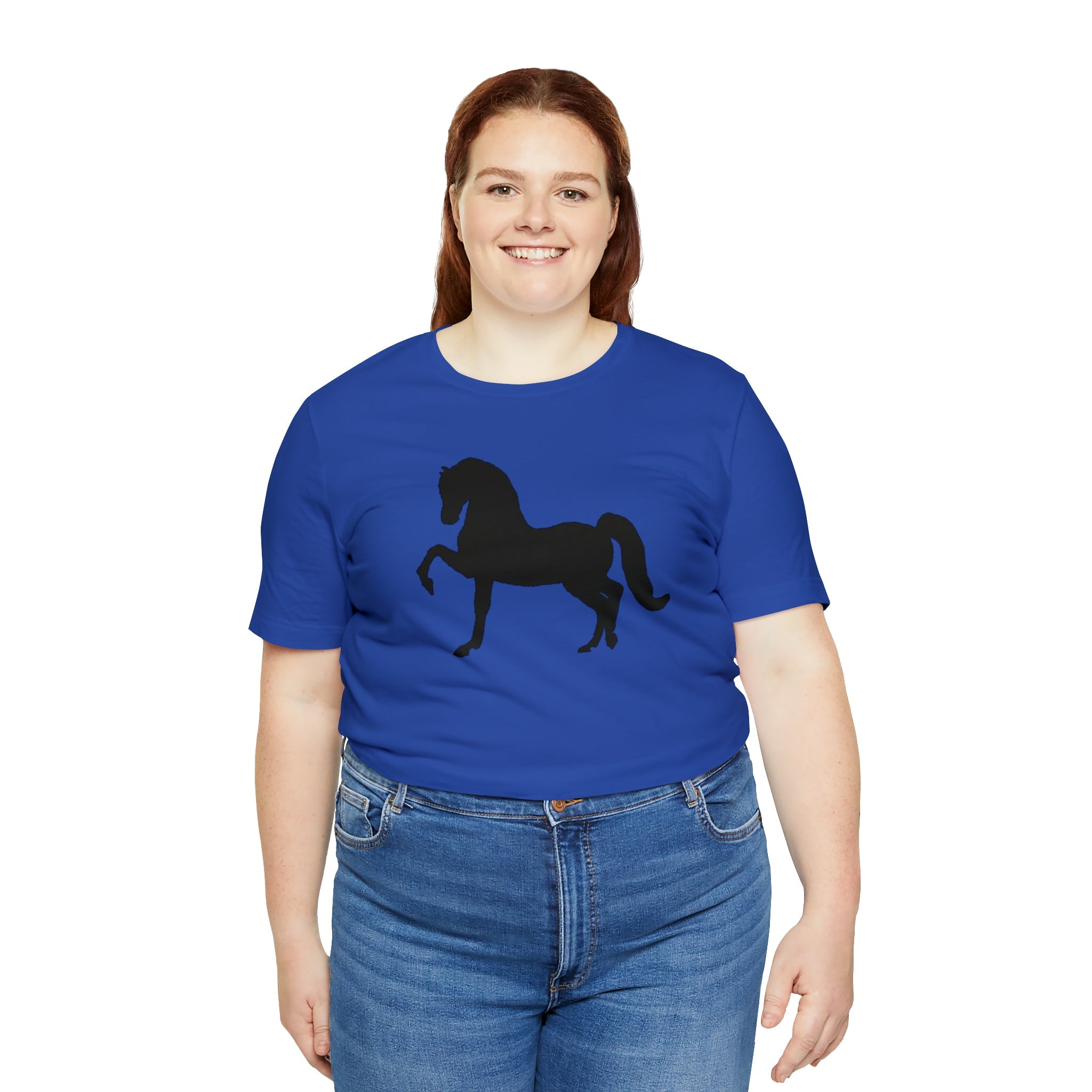 Unisex Jersey Short Sleeve Tee with Front Morgan Horse Print