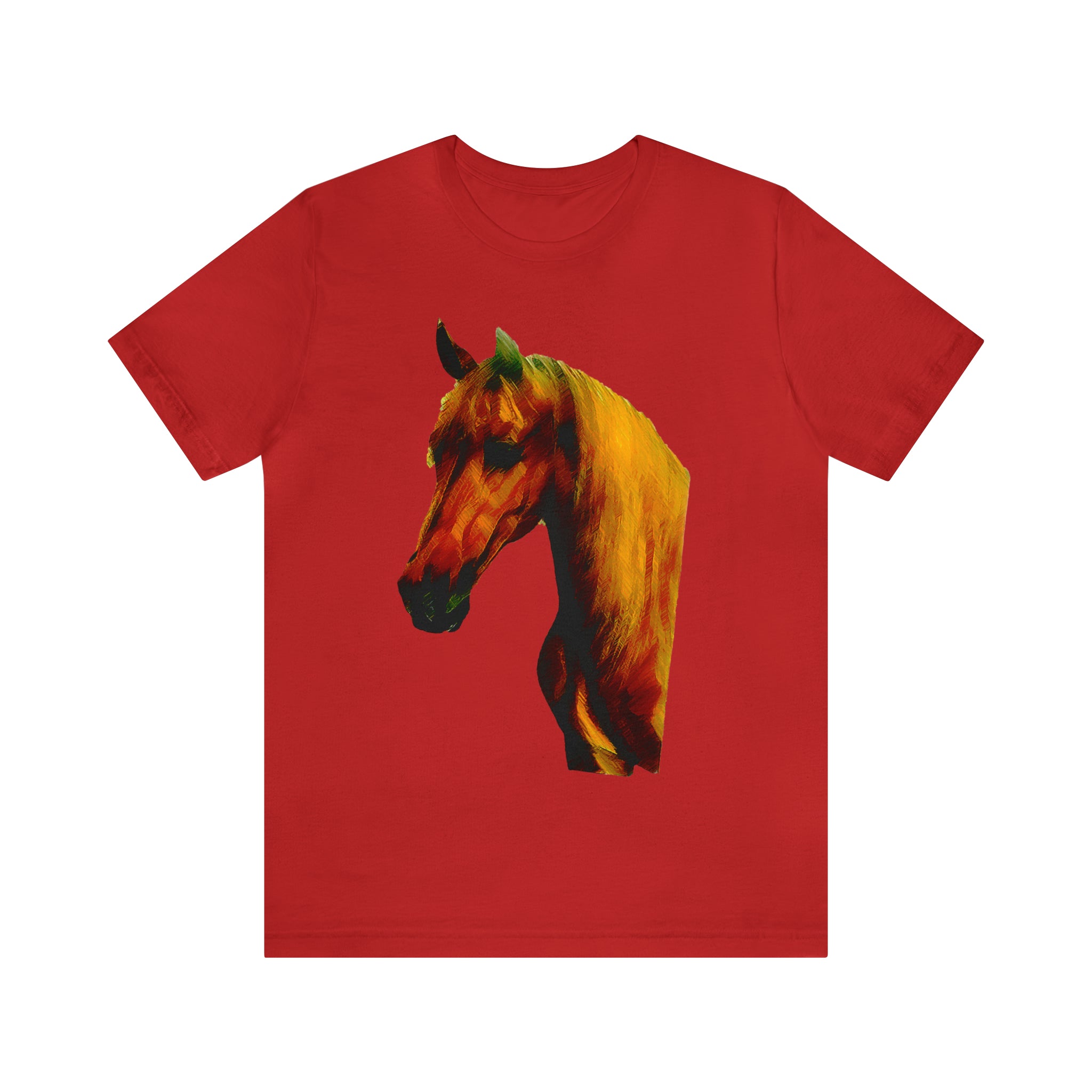 Unisex Jersey Short Sleeve Tee Horse Head Print