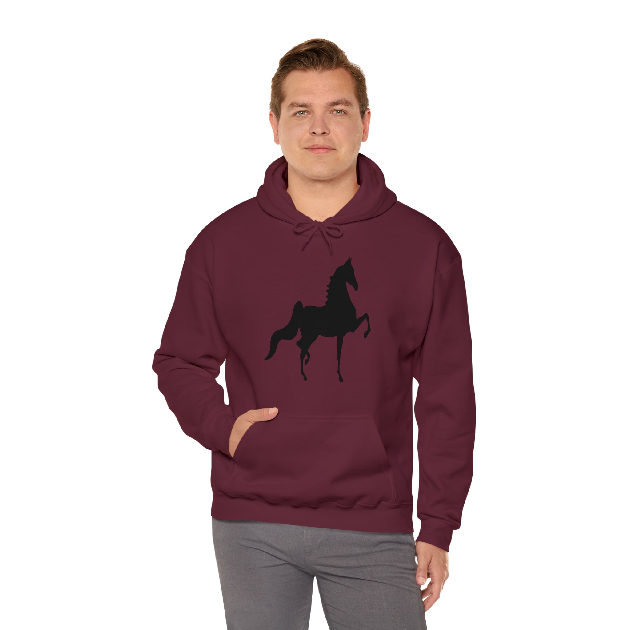 Unisex Heavy Blend™ Hooded Sweatshirt Front Print Saddlebred