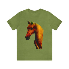 Unisex Jersey Short Sleeve Tee Horse Head Print