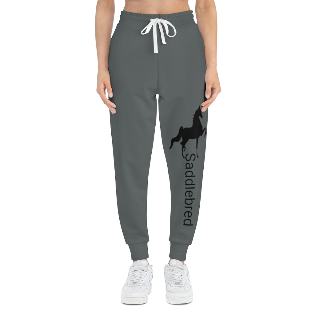 Saddlebred Print Athletic Joggers (AOP) Black