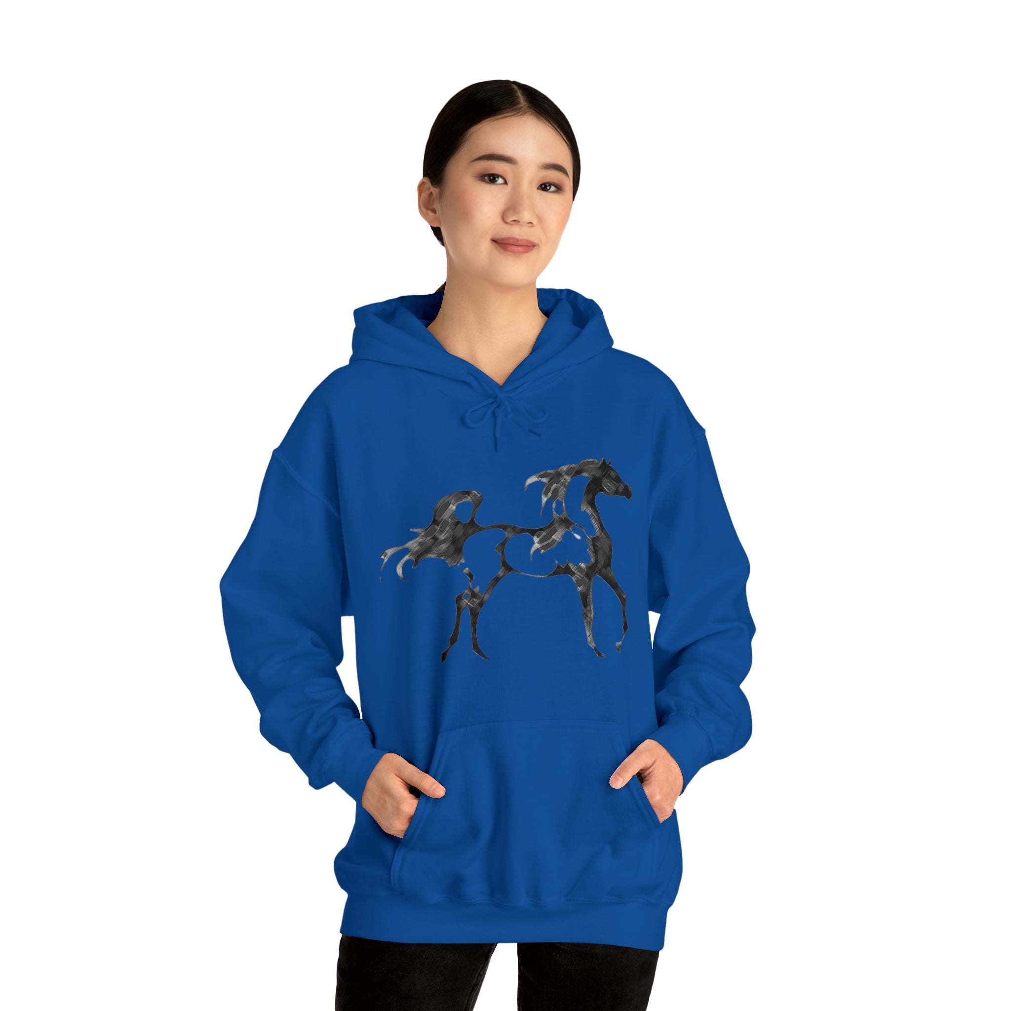 Unisex Heavy Blend™ Hooded Sweatshirt Arabian Horse front Print