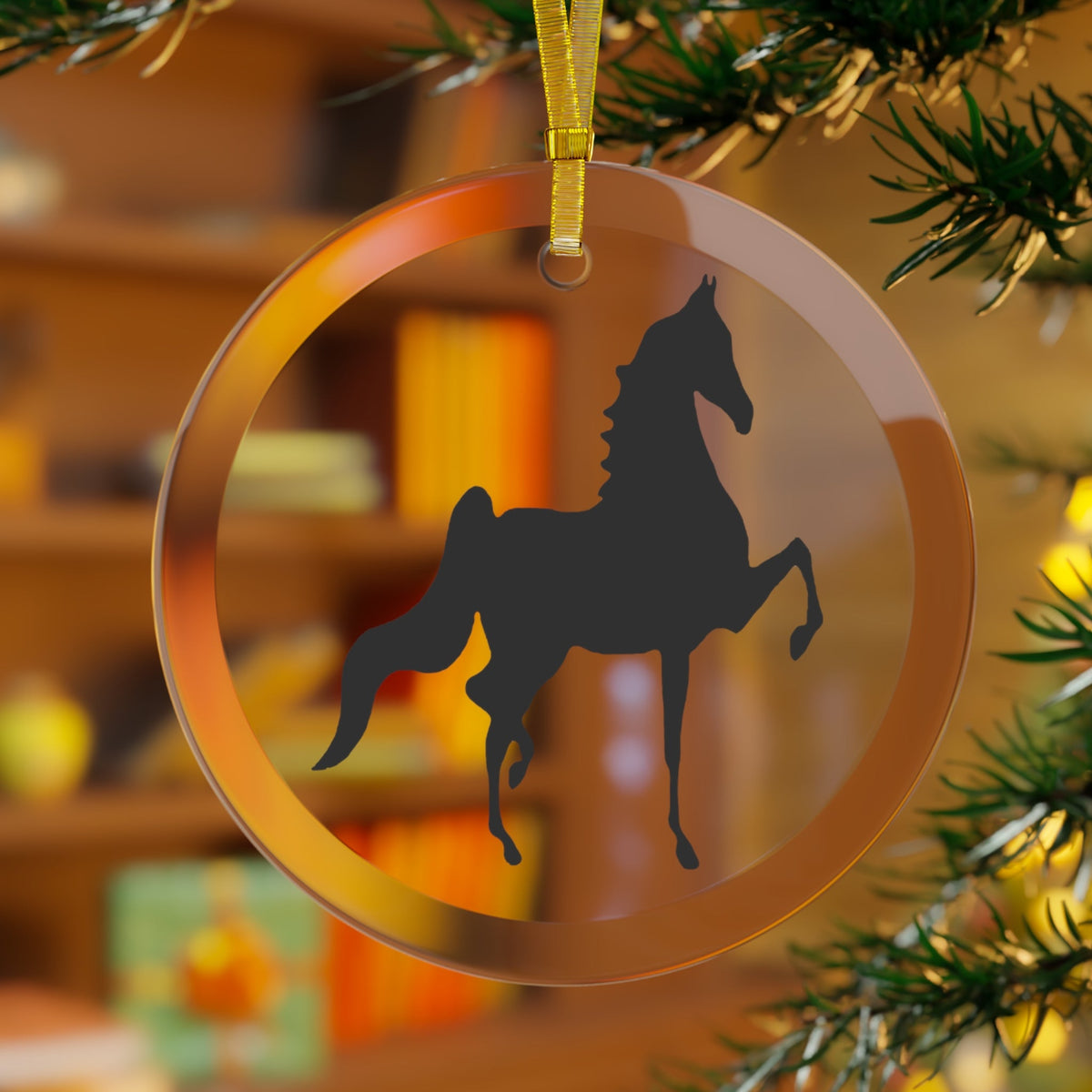 Saddlebred Glass Ornament - AdeleEmbroidery