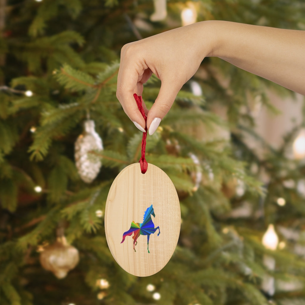 Saddlebred Wooden Christmas Ornaments