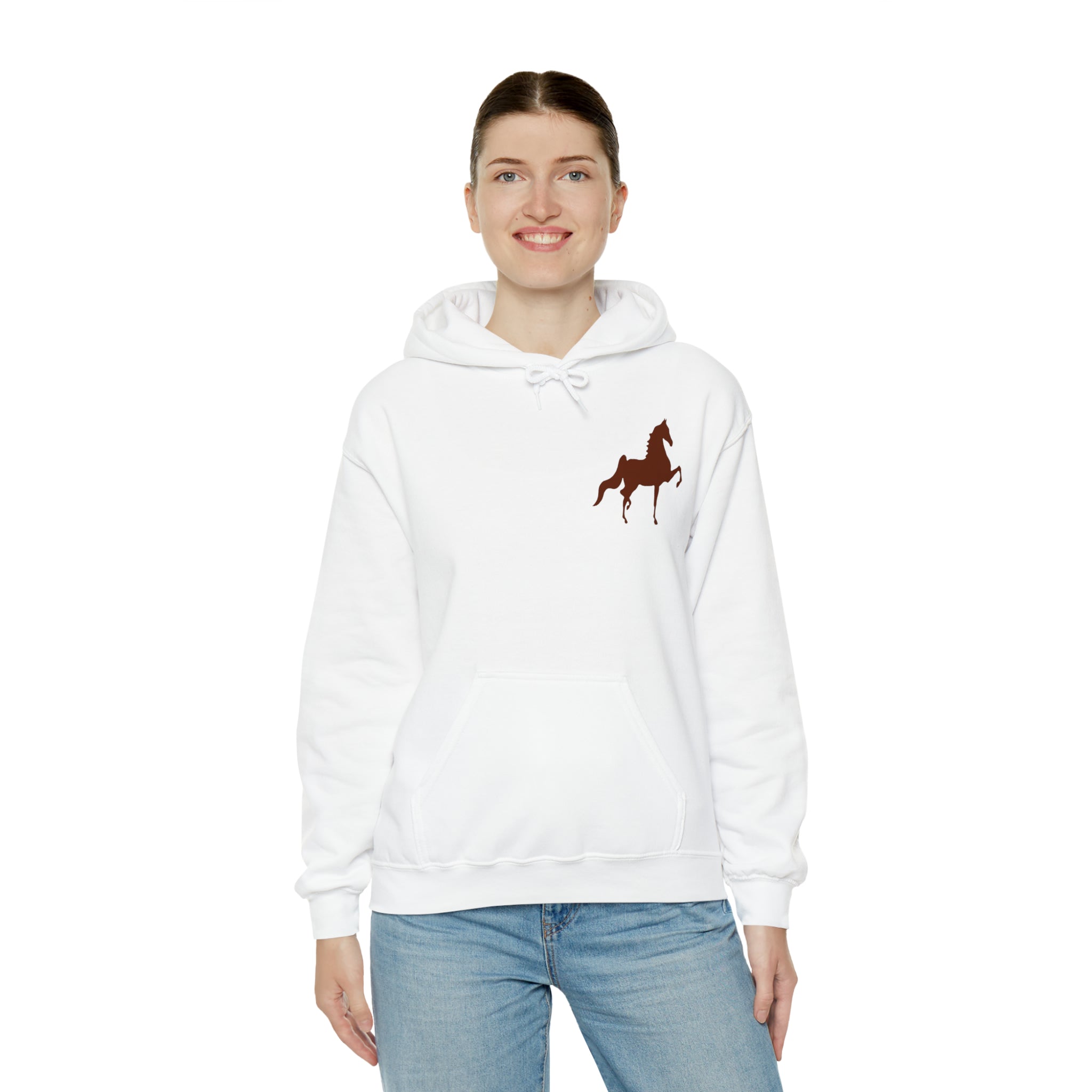 Unisex Heavy Blend™ Hooded Sweatshirt Front and Back Saddlebred Print