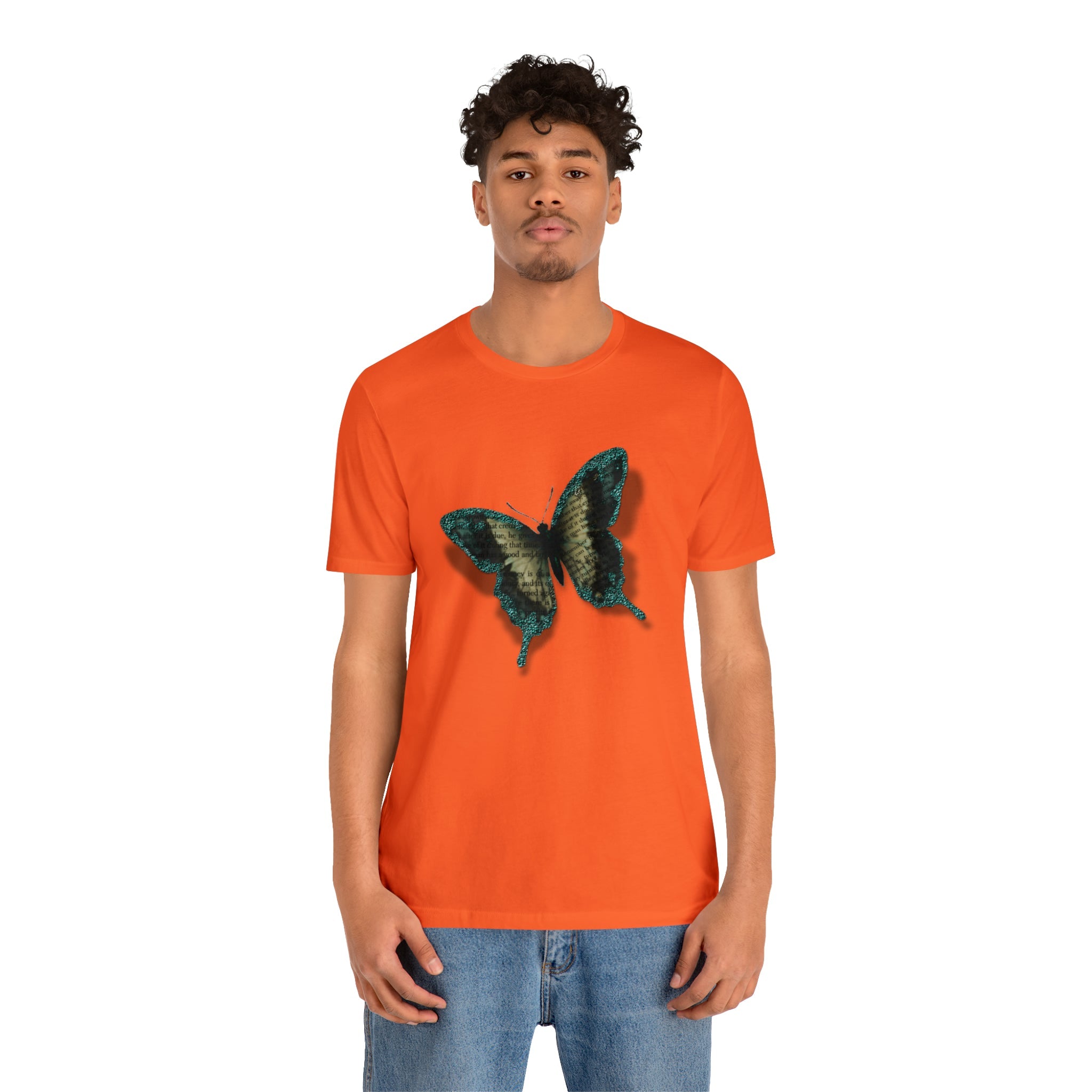 Unisex Jersey Short Sleeve Tee with Butterfly Print