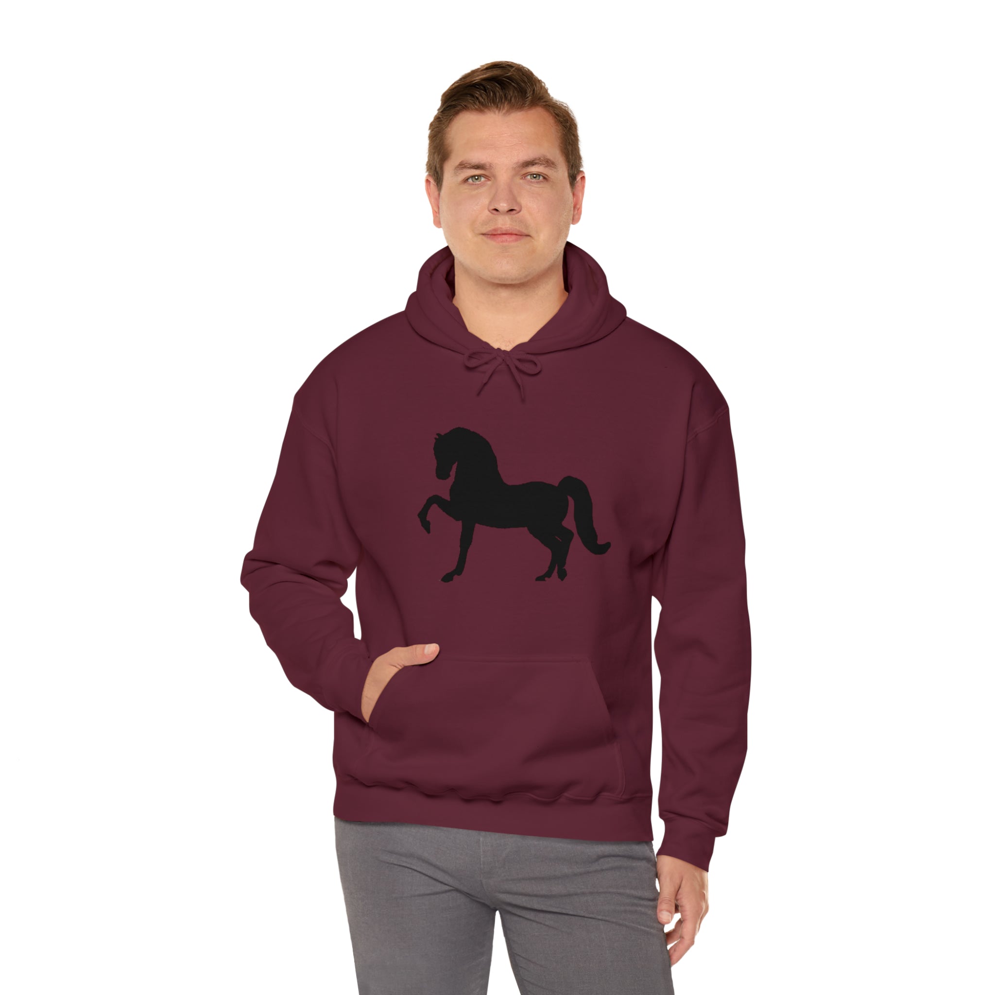 Unisex Heavy Blend™ Hooded Sweatshirt Morgan Horse front Print