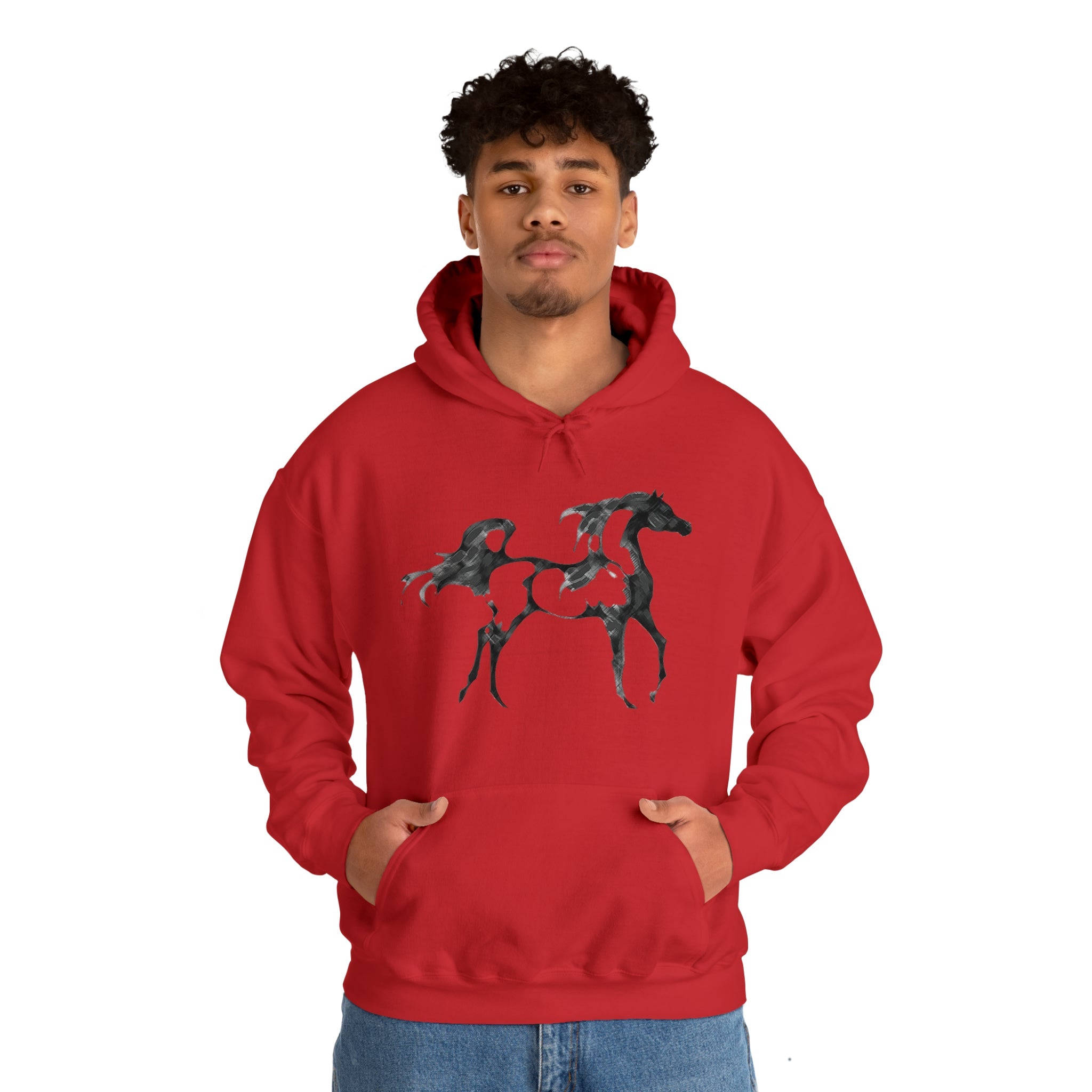 Unisex Heavy Blend™ Hooded Sweatshirt Arabian Horse front Print