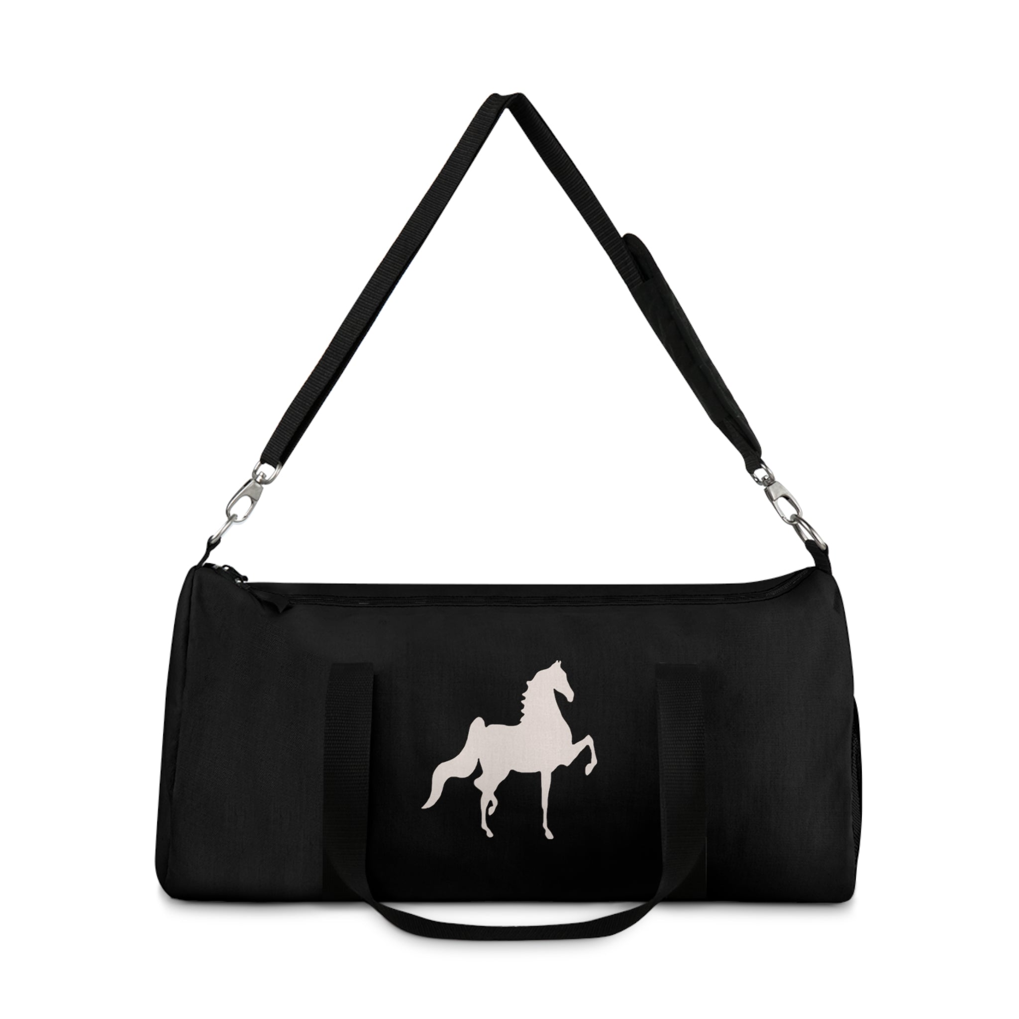 Saddlebred Print Black Duffel Bag