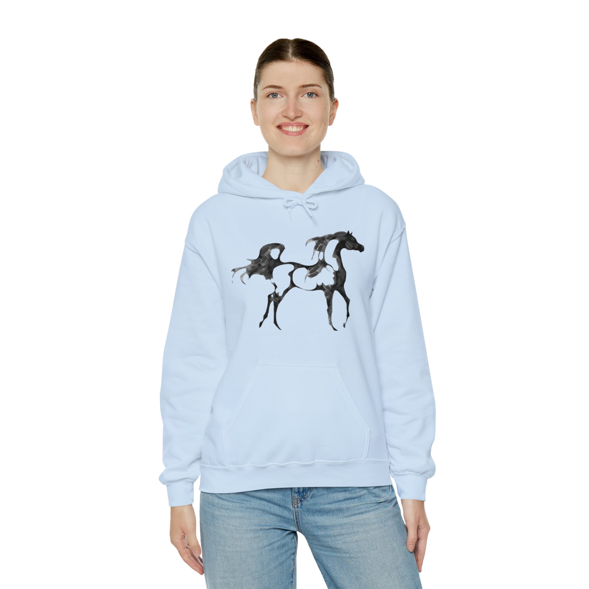 Unisex Heavy Blend™ Hooded Sweatshirt Arabian Horse front Print