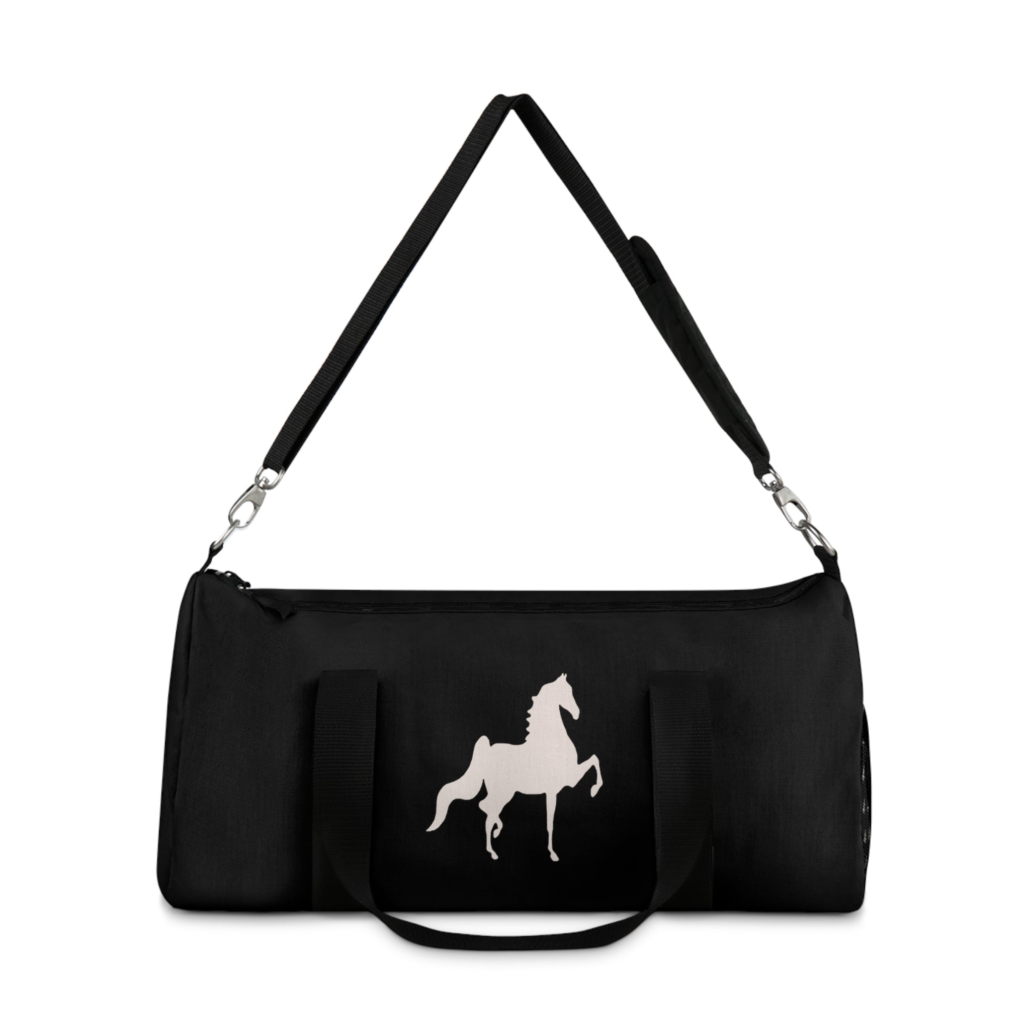 Saddlebred Print Black Duffel Bag