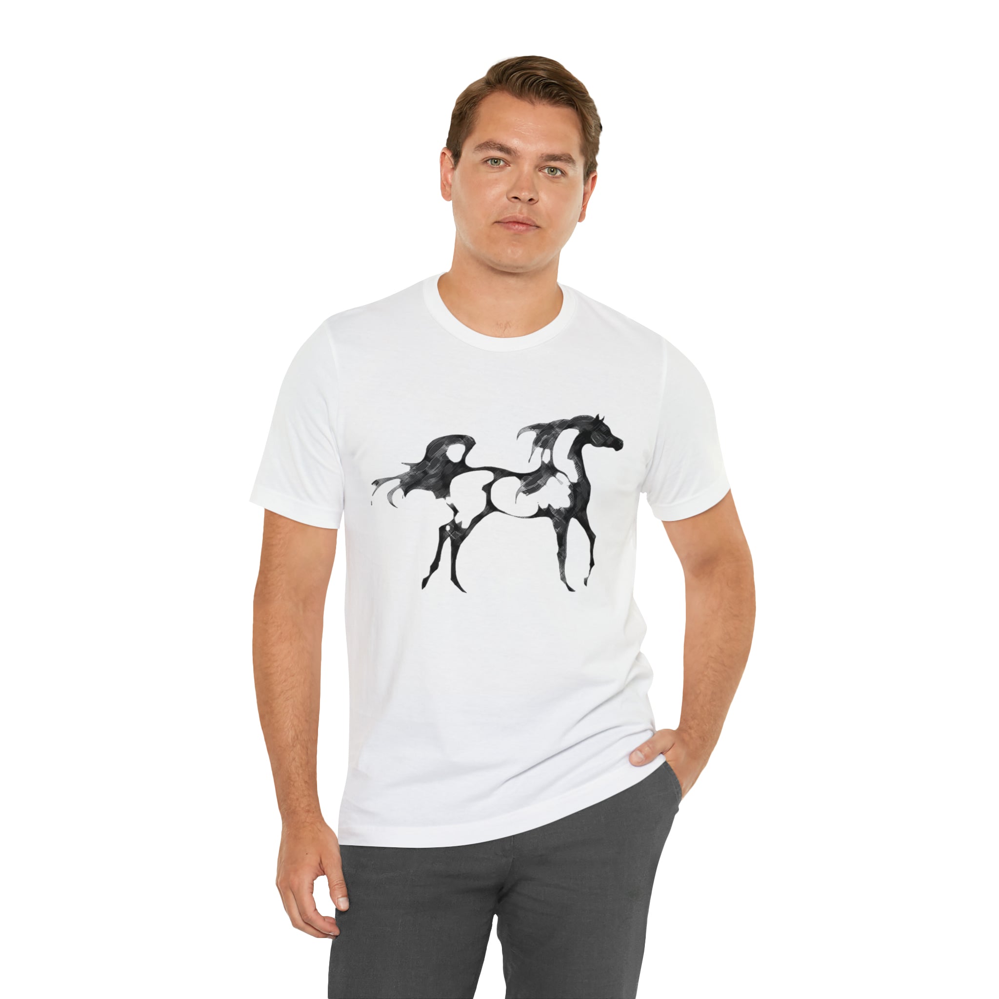 Unisex Jersey Short Sleeve Tee Arabian Horse Print