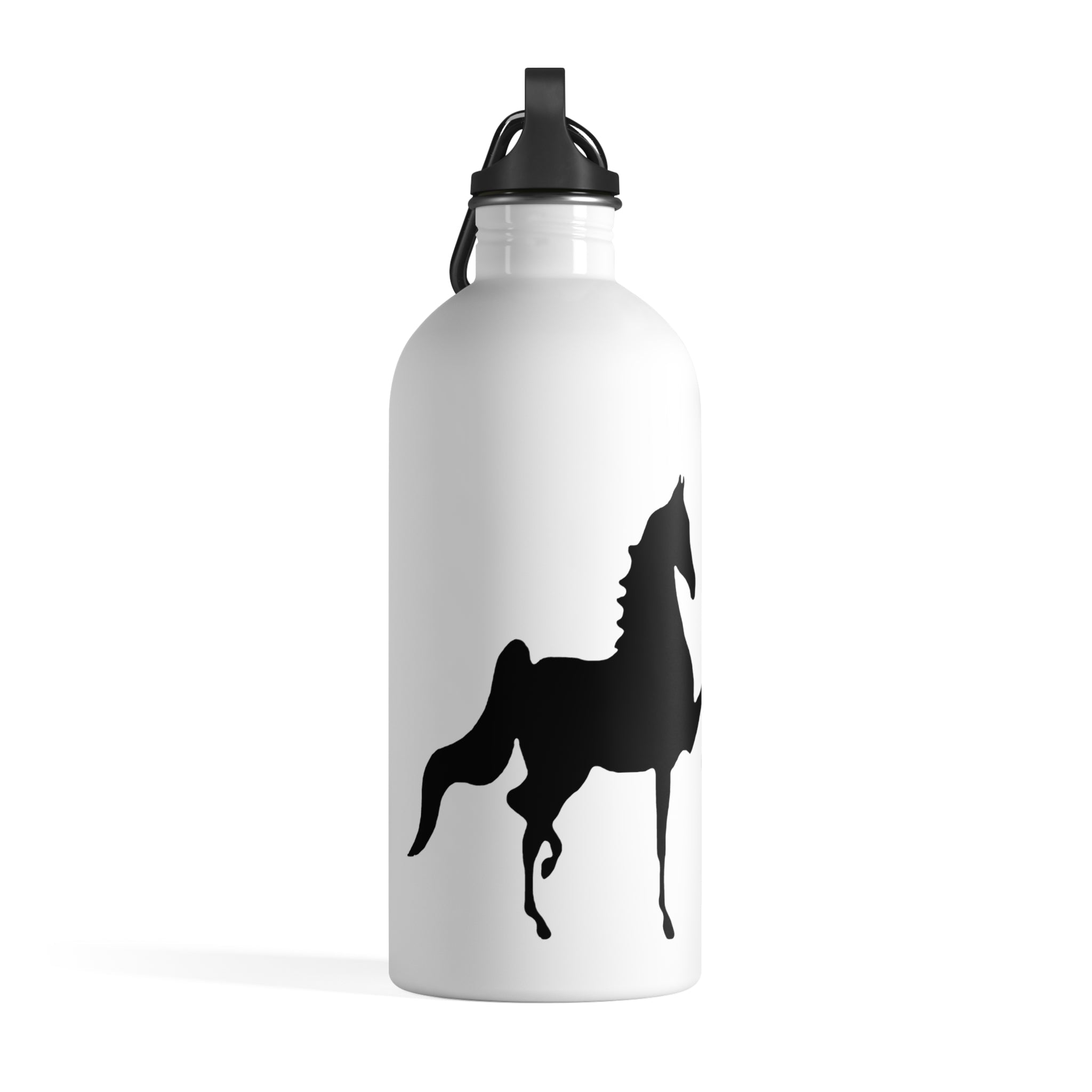 Saddlebred Print Stainless Steel Water Bottle WHITE