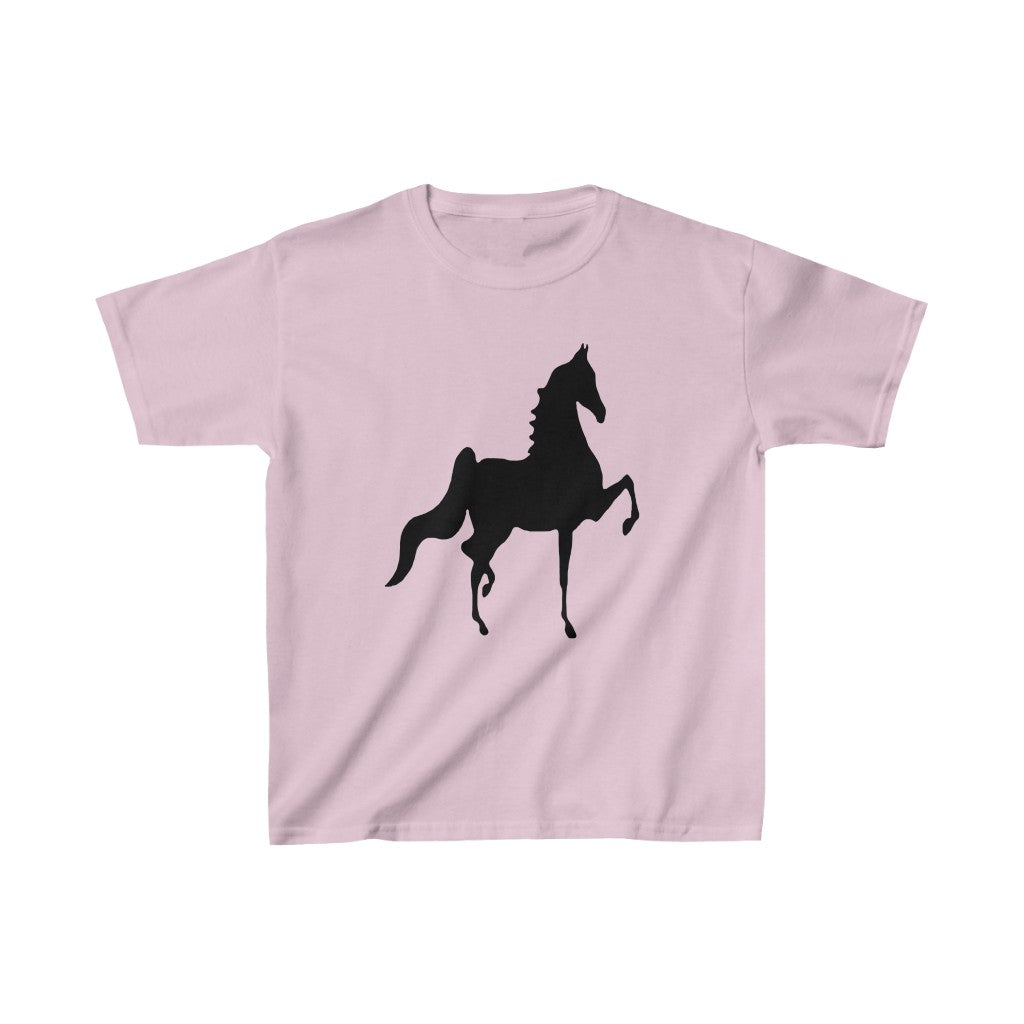 Kids Heavy Cotton™ Tee with Saddlebred Print front and back