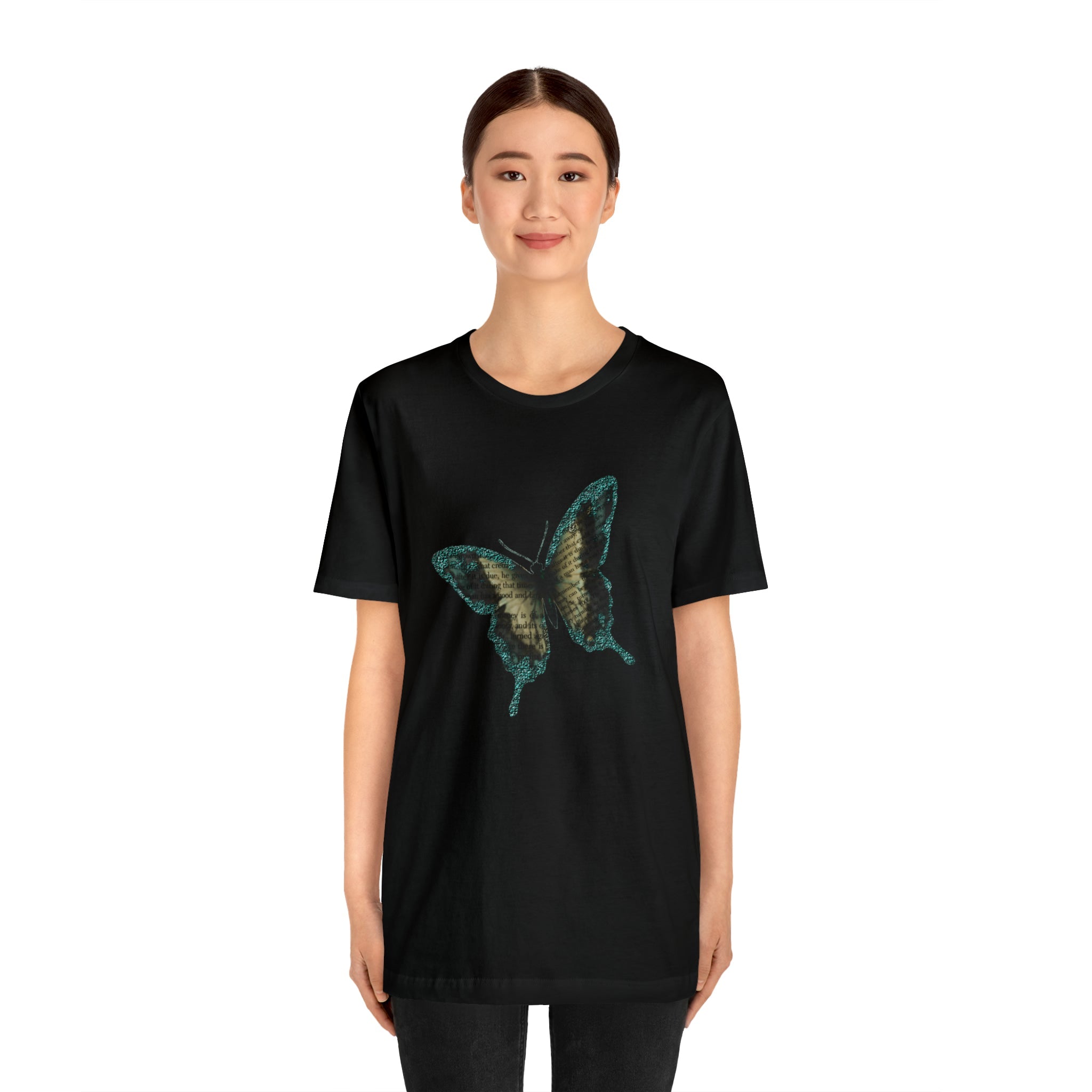 Unisex Jersey Short Sleeve Tee with Butterfly Print