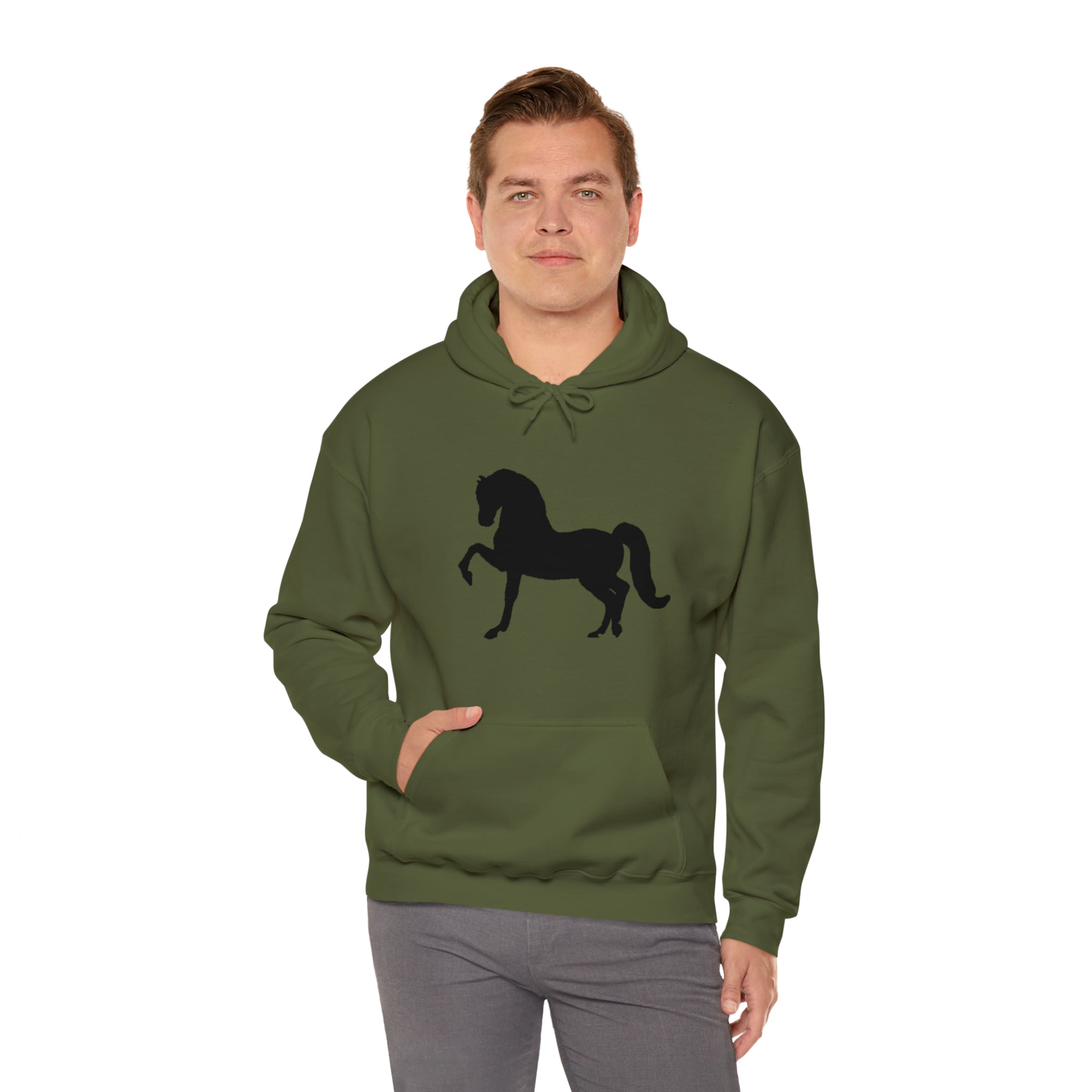 Unisex Heavy Blend™ Hooded Sweatshirt Morgan Horse front Print