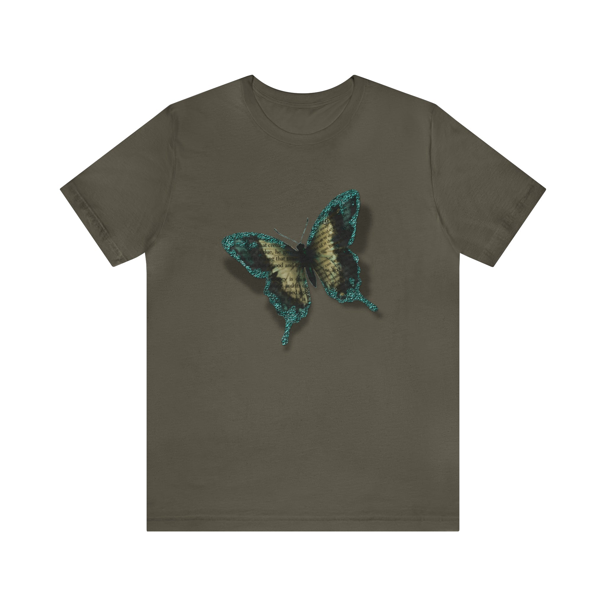 Unisex Jersey Short Sleeve Tee with Butterfly Print