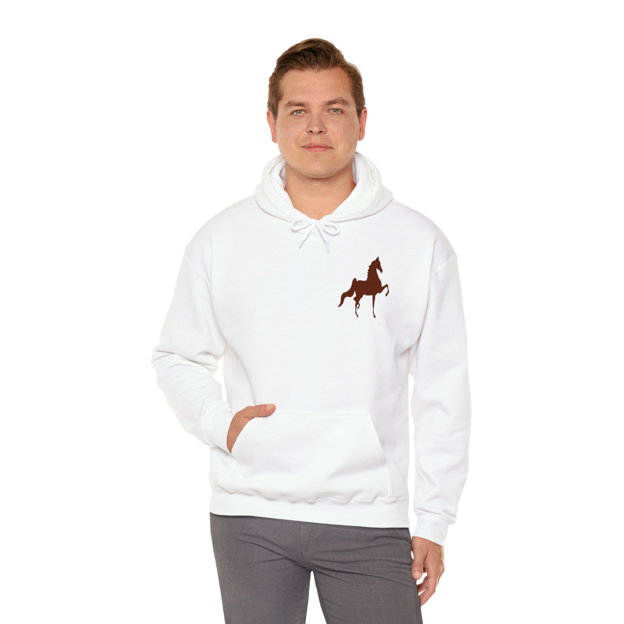 Unisex Heavy Blend™ Hooded Sweatshirt Front and Back Saddlebred Print