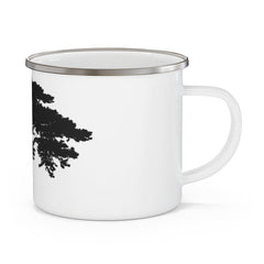 Tree Print Enamel Campfire Mug