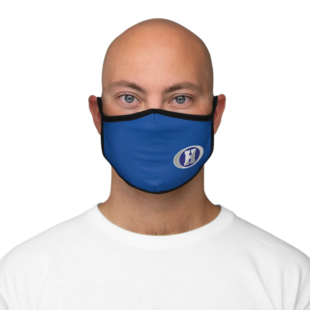 Haskell Fitted Polyester Face Mask Blue