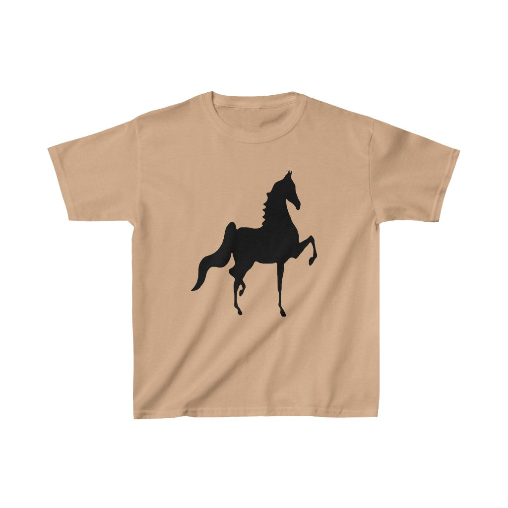 Kids Heavy Cotton™ Tee with Saddlebred Print front and back