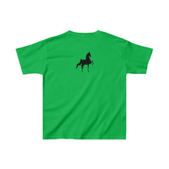 Kids Heavy Cotton™ Tee with Saddlebred Print front and back