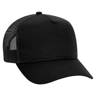 Cotton Twill Five Panel Pro Style Mesh Back Caps