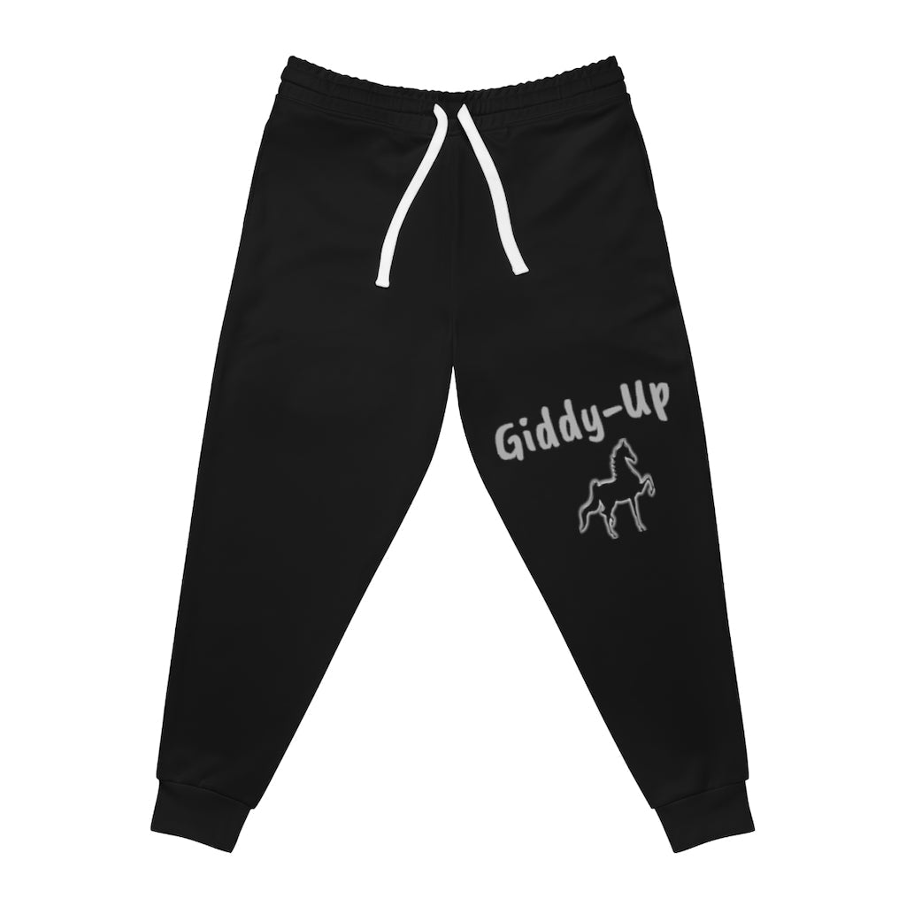 Saddlebred Print Athletic Joggers (AOP) Black