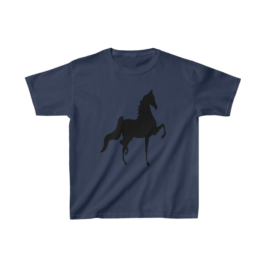 Kids Heavy Cotton™ Tee with Saddlebred Print front and back