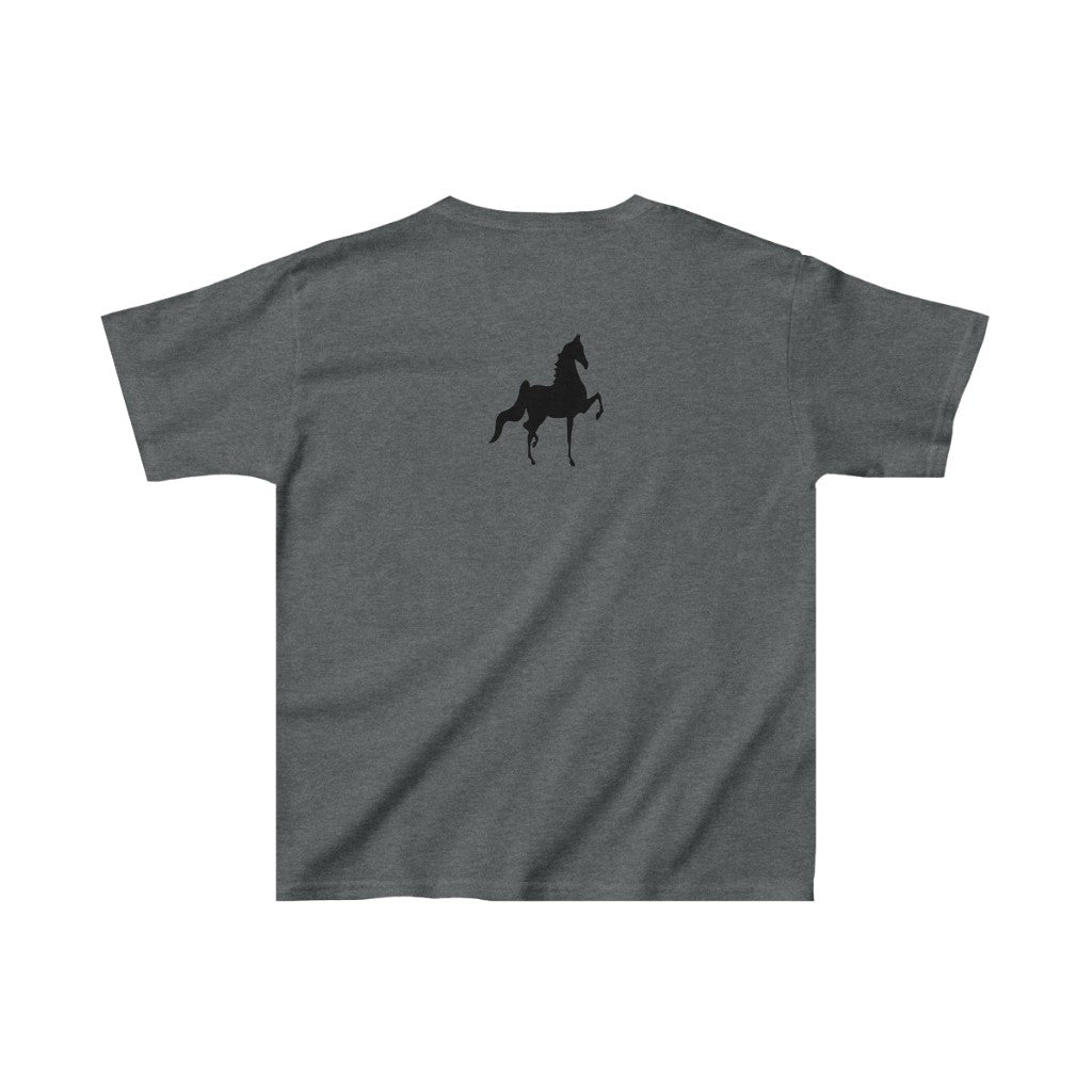 Kids Heavy Cotton™ Tee with Saddlebred Print front and back