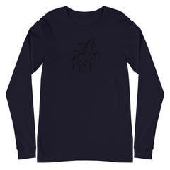 Unisex Long Sleeve Tee with Horse Print - AdeleEmbroidery