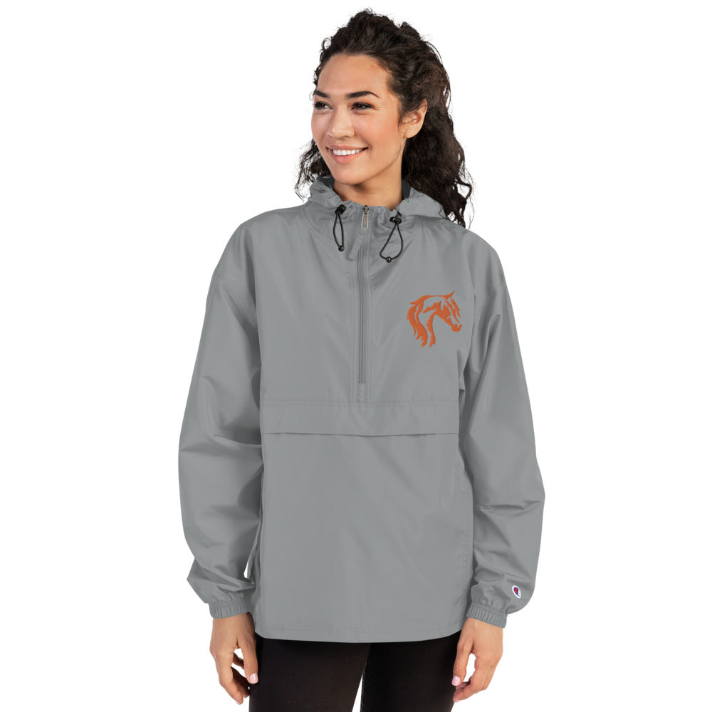 Horse Head Embroidered Champion Packable Jacket