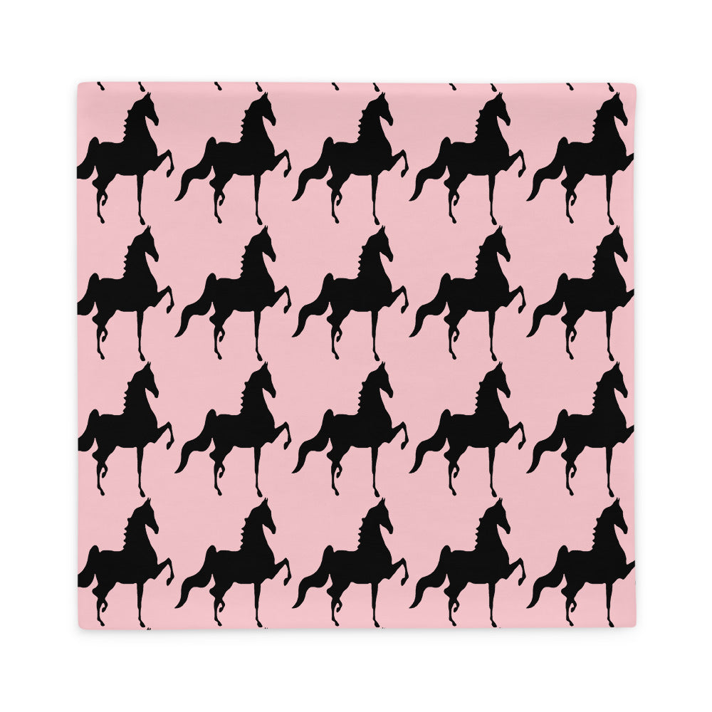 Pillow Case Light Pink Saddlebred Print - AdeleEmbroidery