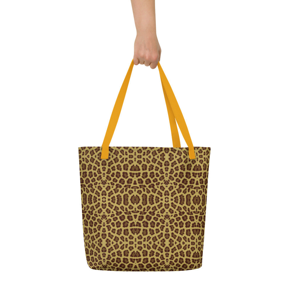 Saddlebred Leopard Print Beach Bag