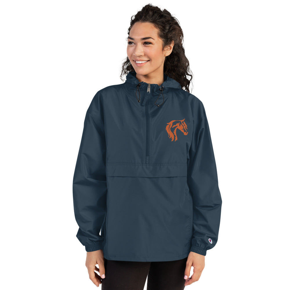 Horse Head Embroidered Champion Packable Jacket