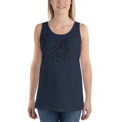 Unisex Tank Top with front Horse Print