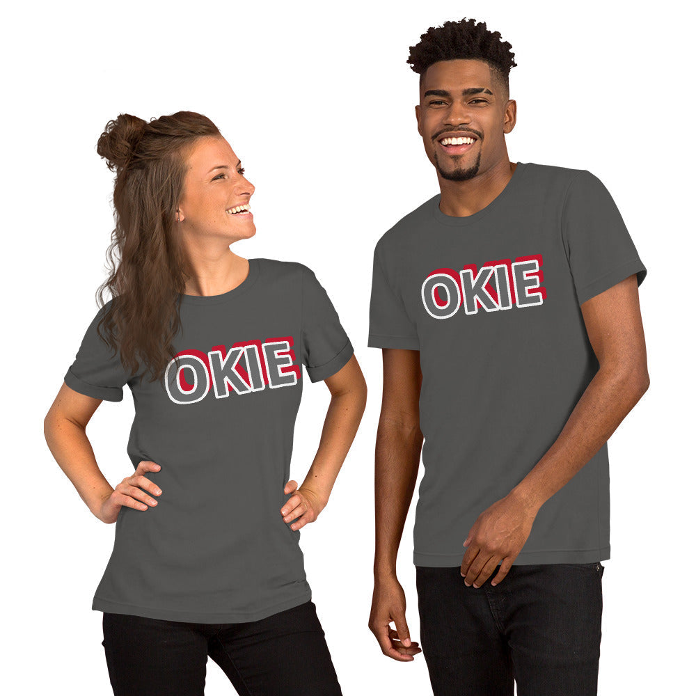 OKIE Print Short-Sleeve Unisex T-Shirt - AdeleEmbroidery