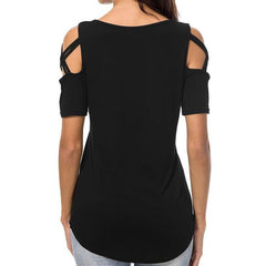 Fashion T-Shirt For Women with Horses/Letters Print