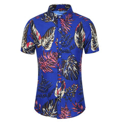 Men's Short Sleeve Hawaiian Shirts - AdeleEmbroidery