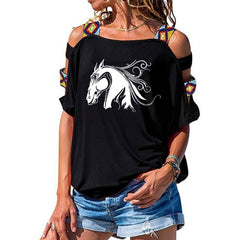 CuteHorse Head Women t-shirt