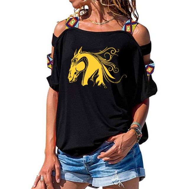 CuteHorse Head Women t-shirt