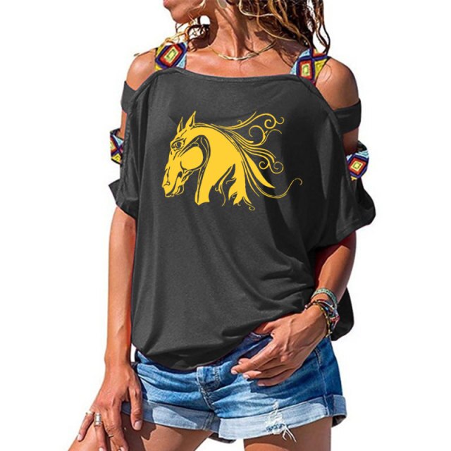 CuteHorse Head Women t-shirt