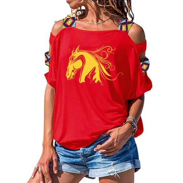 CuteHorse Head Women t-shirt