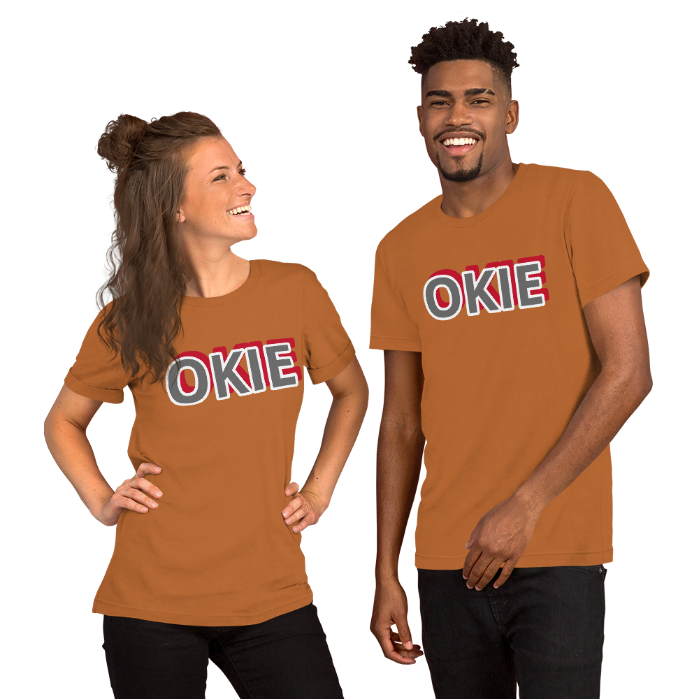 OKIE Print Short-Sleeve Unisex T-Shirt - AdeleEmbroidery